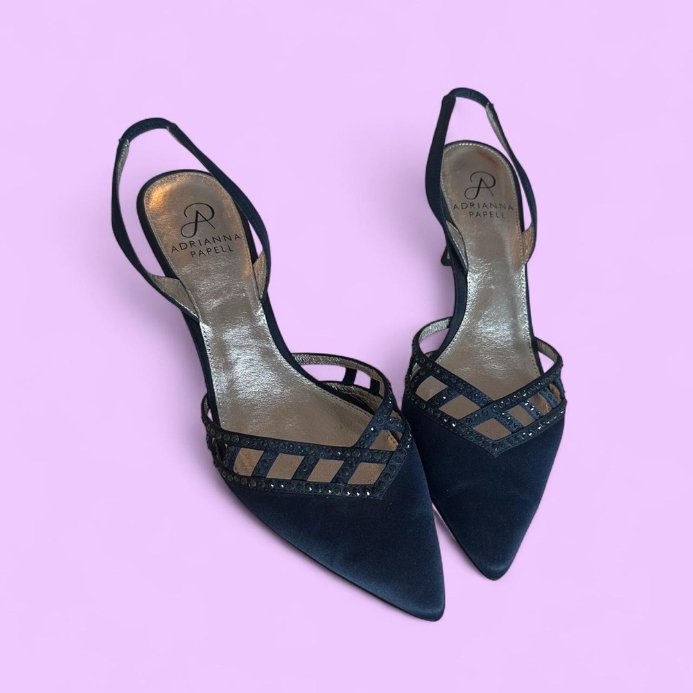 Adrianna Papell Navy Strappy Heels